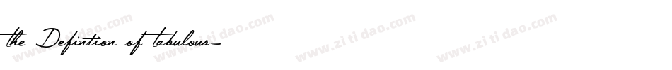 The Defintion of Tabulous字体转换